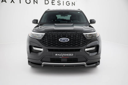 Frontlippe passend für Ford Explorer XLT Mk6 schwarz Hochglanz