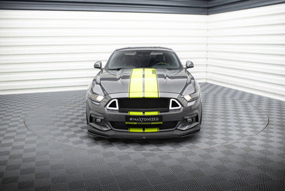 Frontlippe passend für Ford Mustang GT Mk6 schwarz Hochglanz