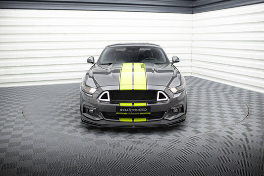 Frontlippe passend für Ford Mustang GT Mk6 schwarz Hochglanz