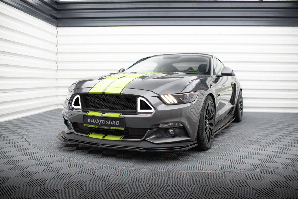 Frontlippe passend für Ford Mustang GT Mk6 schwarz Hochglanz
