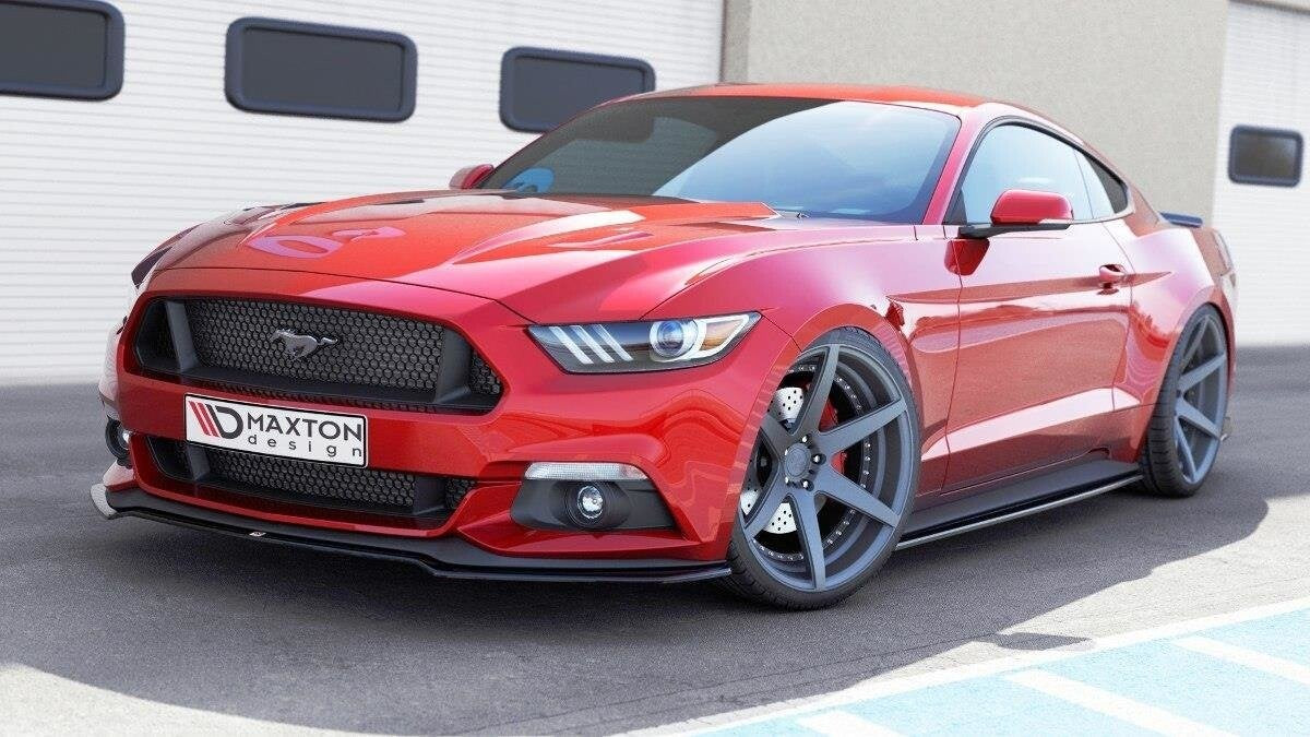 Frontlippe passend für Ford Mustang Mk6 schwarz Hochglanz