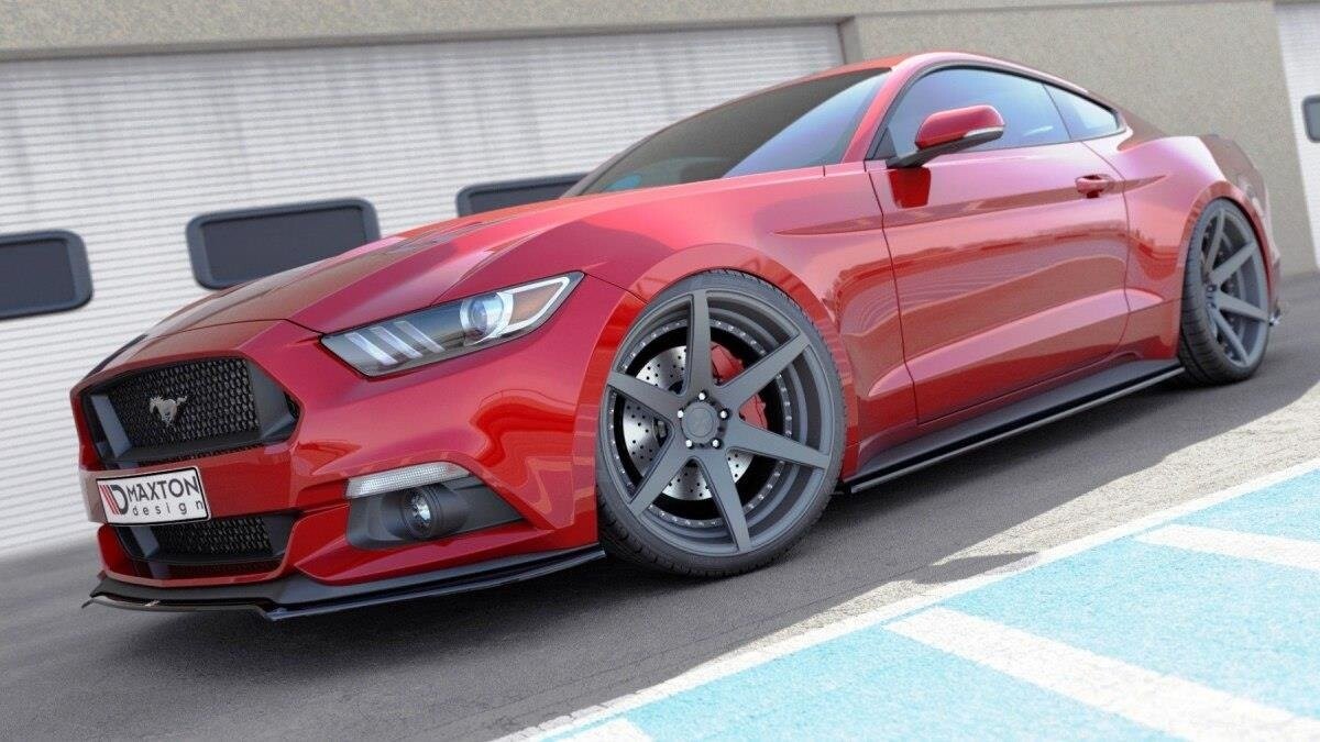 Frontlippe passend für Ford Mustang Mk6 schwarz Hochglanz