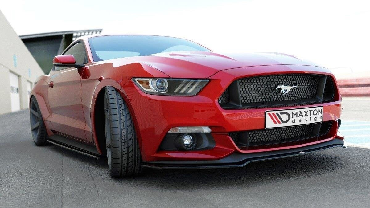 Frontlippe passend für Ford Mustang Mk6 schwarz Hochglanz
