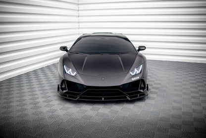 Frontlippe passend für Lamborghini Huracan EVO AWD schwarz Hochglanz