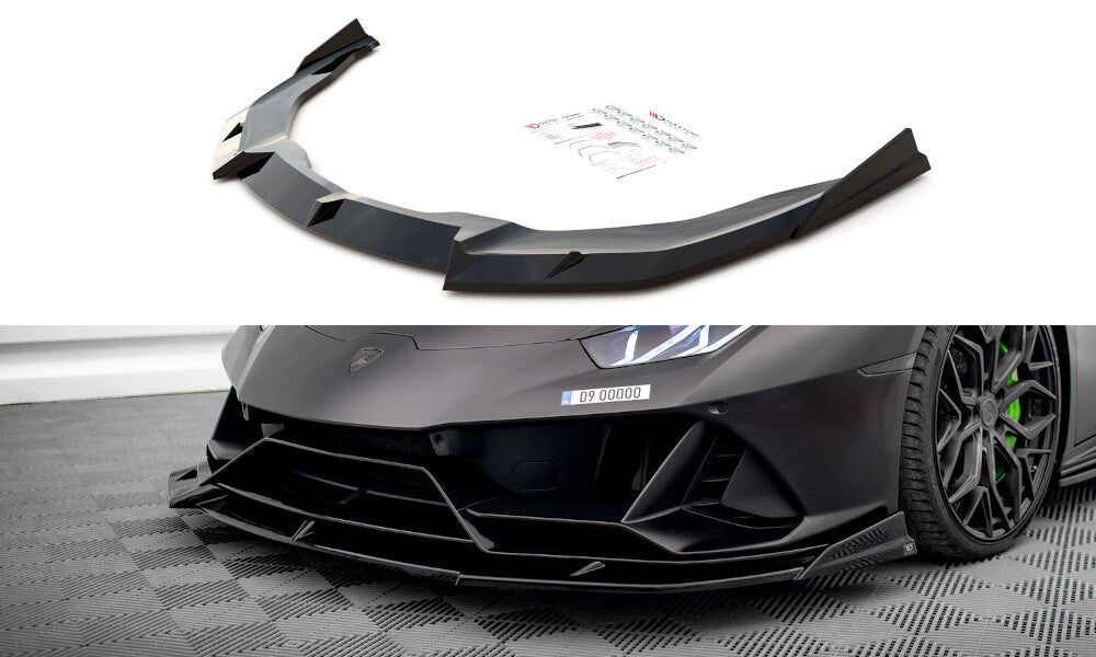Frontlippe passend für Lamborghini Huracan EVO AWD schwarz Hochglanz