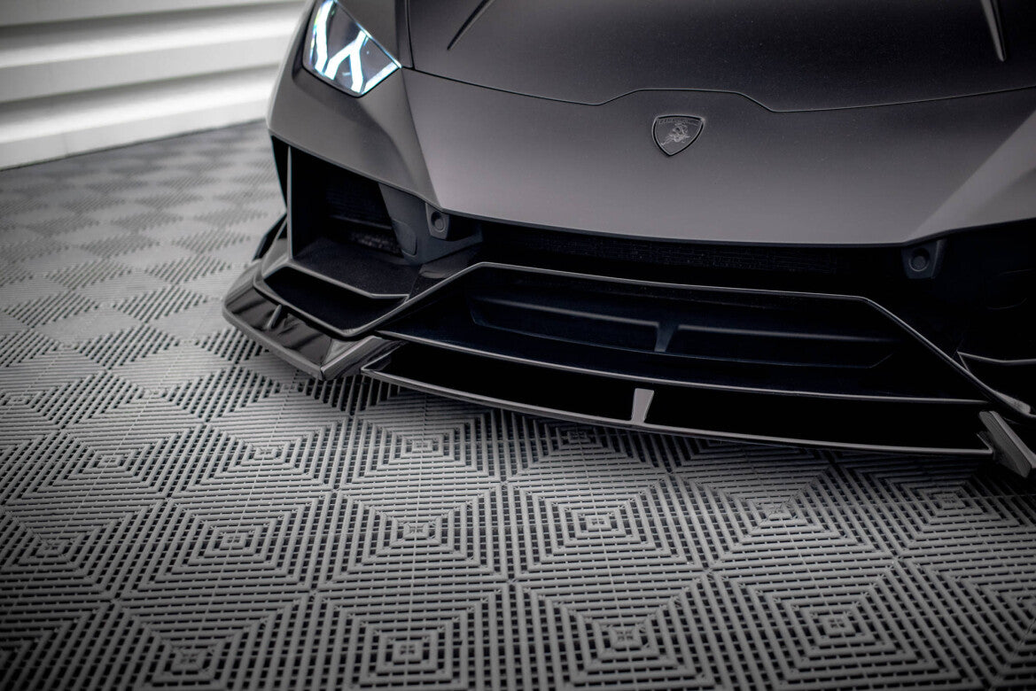 Frontlippe passend für Lamborghini Huracan EVO AWD schwarz Hochglanz