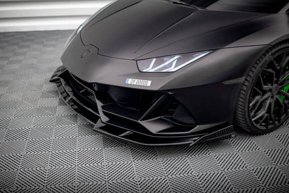 Frontlippe passend für Lamborghini Huracan EVO AWD schwarz Hochglanz