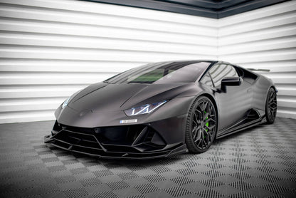 Frontlippe passend für Lamborghini Huracan EVO AWD schwarz Hochglanz