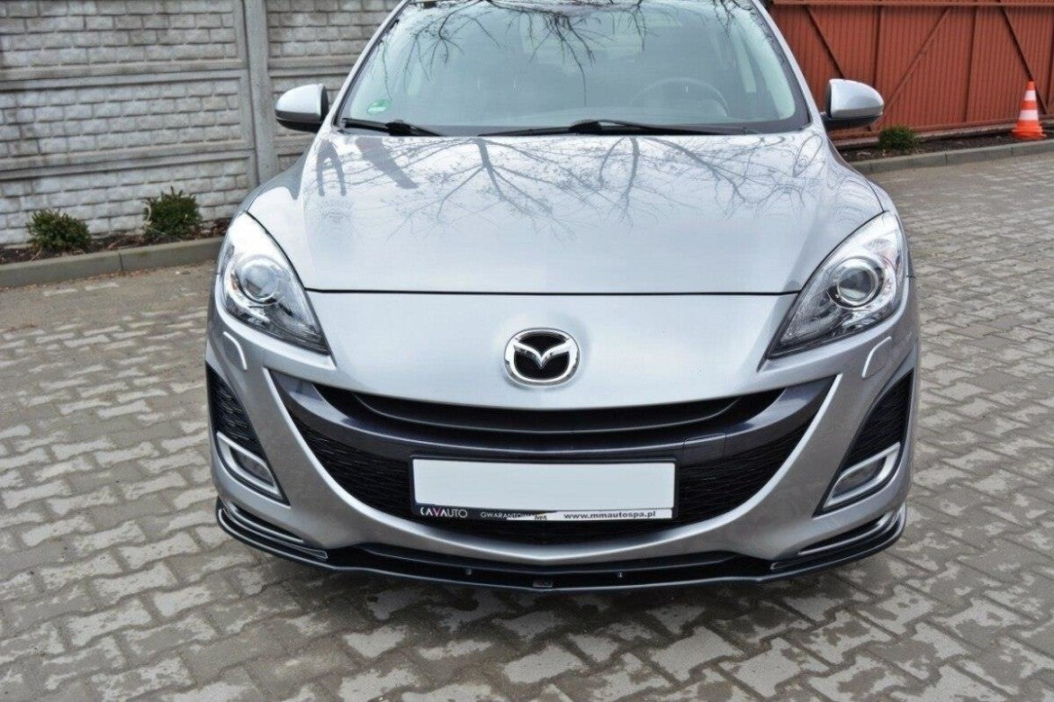 Frontlippe passend für Mazda 3 MK2 SPORT (vor FL) schwarz Hochglanz