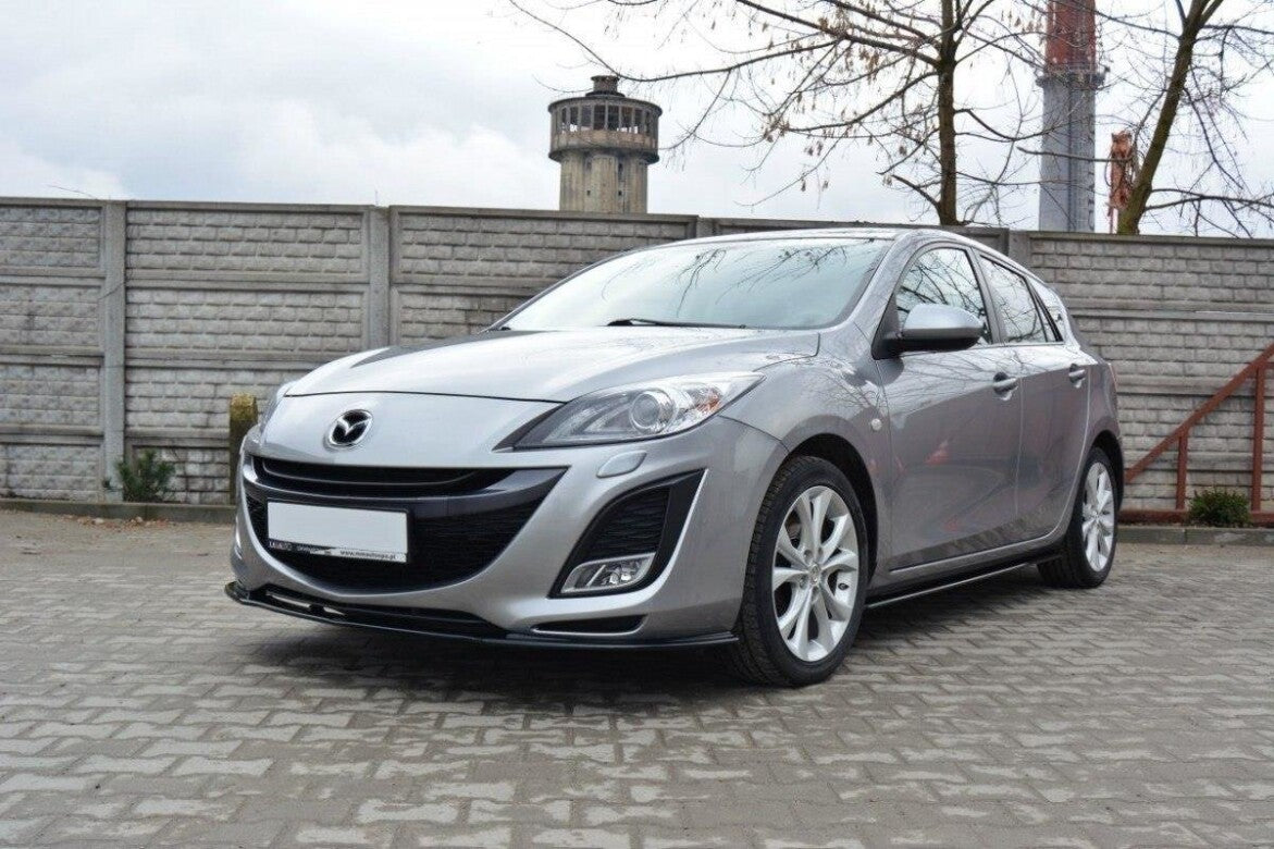 Frontlippe passend für Mazda 3 MK2 SPORT (vor FL) schwarz Hochglanz