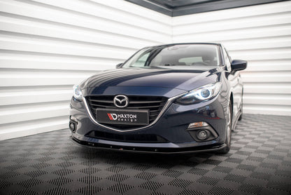 Frontlippe passend für Mazda 3 Mk3 schwarz Hochglanz