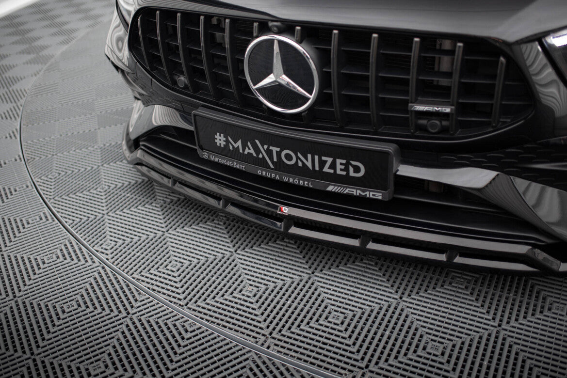 Frontlippe passend für Mercedes-AMG A35 / A AMG-Line W177 FL schwarz Hochglanz