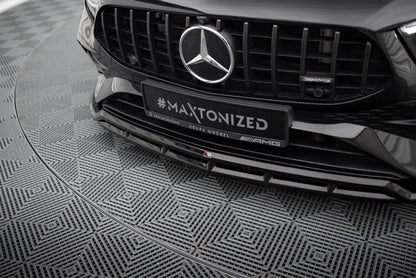 Frontlippe passend für Mercedes-AMG A35 / A AMG-Line W177 FL schwarz Hochglanz