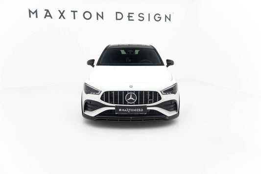 Frontlippe passend für Mercedes-AMG CLA 35 Coupe / Shooting Brake C118 FL / X118 FL schwarz Hochglanz