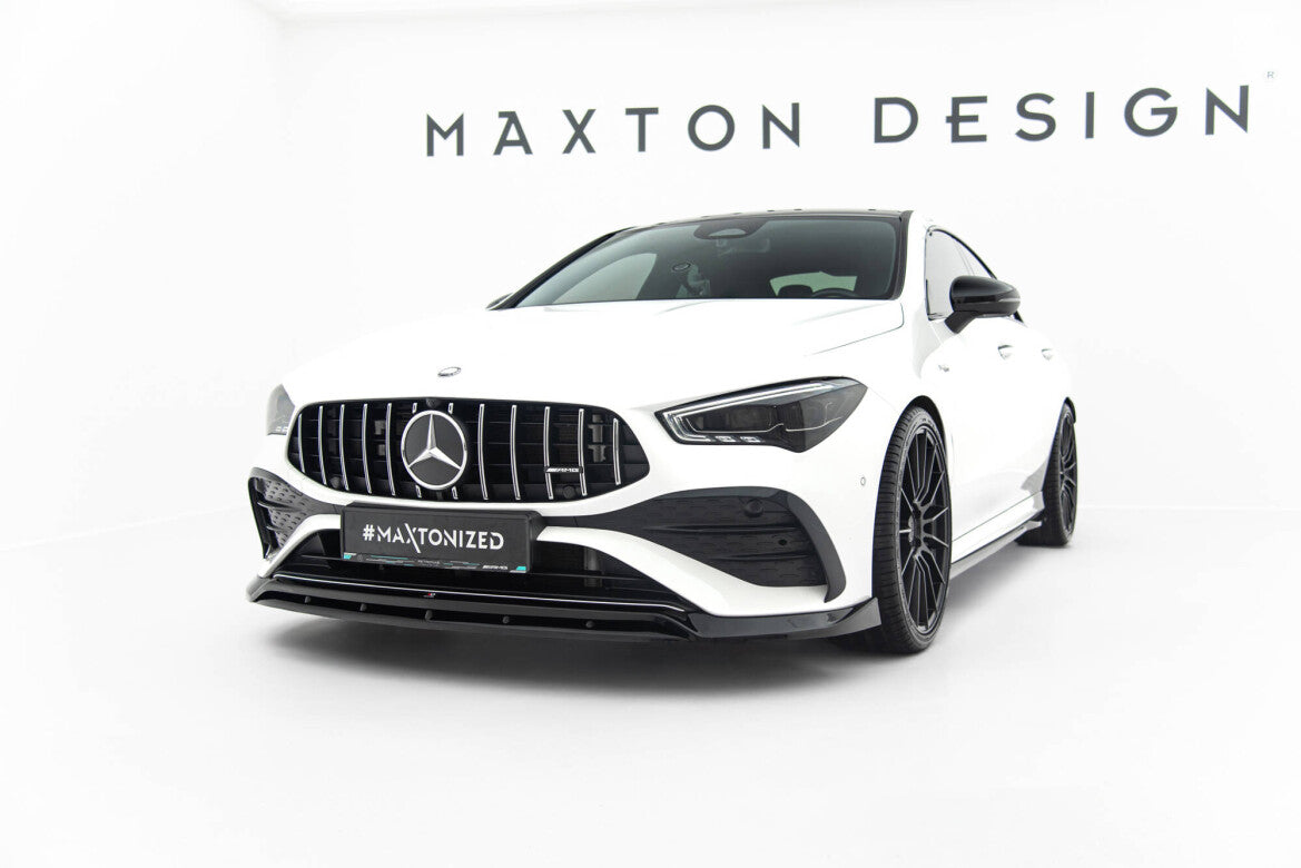 Frontlippe passend für Mercedes-AMG CLA 35 Coupe / Shooting Brake C118 FL / X118 FL schwarz Hochglanz