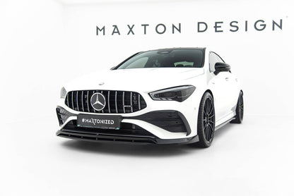 Frontlippe passend für Mercedes-AMG CLA 35 Coupe / Shooting Brake C118 FL / X118 FL schwarz Hochglanz