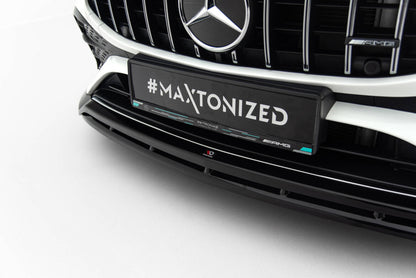 Frontlippe passend für Mercedes-AMG CLA 35 Coupe / Shooting Brake C118 FL / X118 FL schwarz Hochglanz