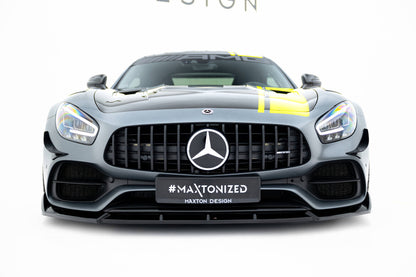 Frontlippe passend für Mercedes-AMG GT C C190 FL schwarz Hochglanz
