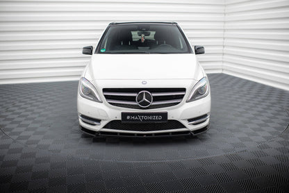 Frontlippe passend für Mercedes B W246 schwarz Hochglanz