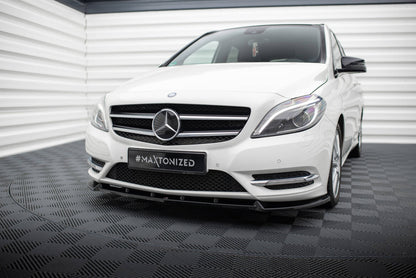 Frontlippe passend für Mercedes B W246 schwarz Hochglanz
