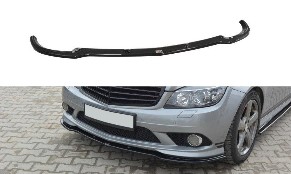 Frontlippe passend für Mercedes C Limousine / Kombi AMG-Line W204 / S204 schwarz Hochglanz