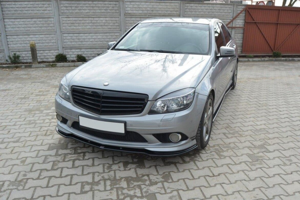Frontlippe passend für Mercedes C Limousine / Kombi AMG-Line W204 / S204 schwarz Hochglanz