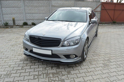 Frontlippe passend für Mercedes C Limousine / Kombi AMG-Line W204 / S204 schwarz Hochglanz