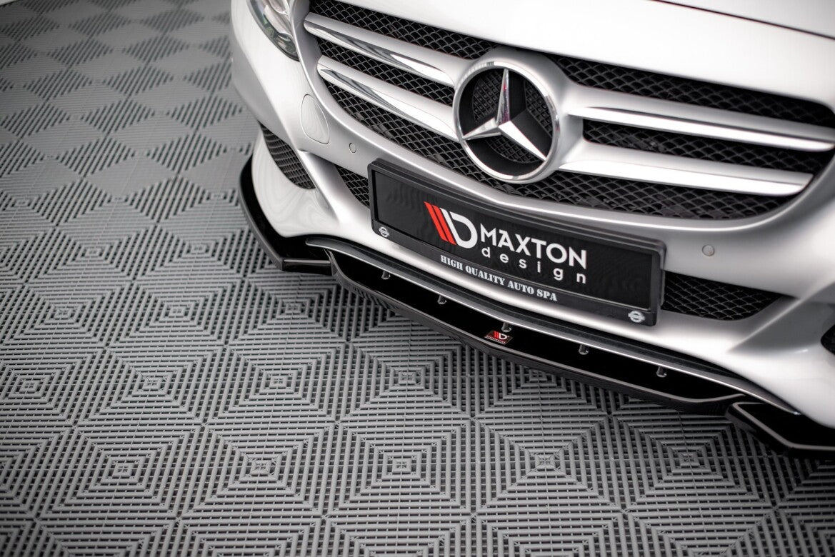 Frontlippe passend für Mercedes C W205 schwarz Hochglanz
