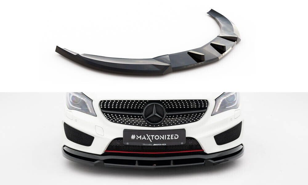 Frontlippe passend für Mercedes CLA AMG-Line C117 schwarz Hochglanz