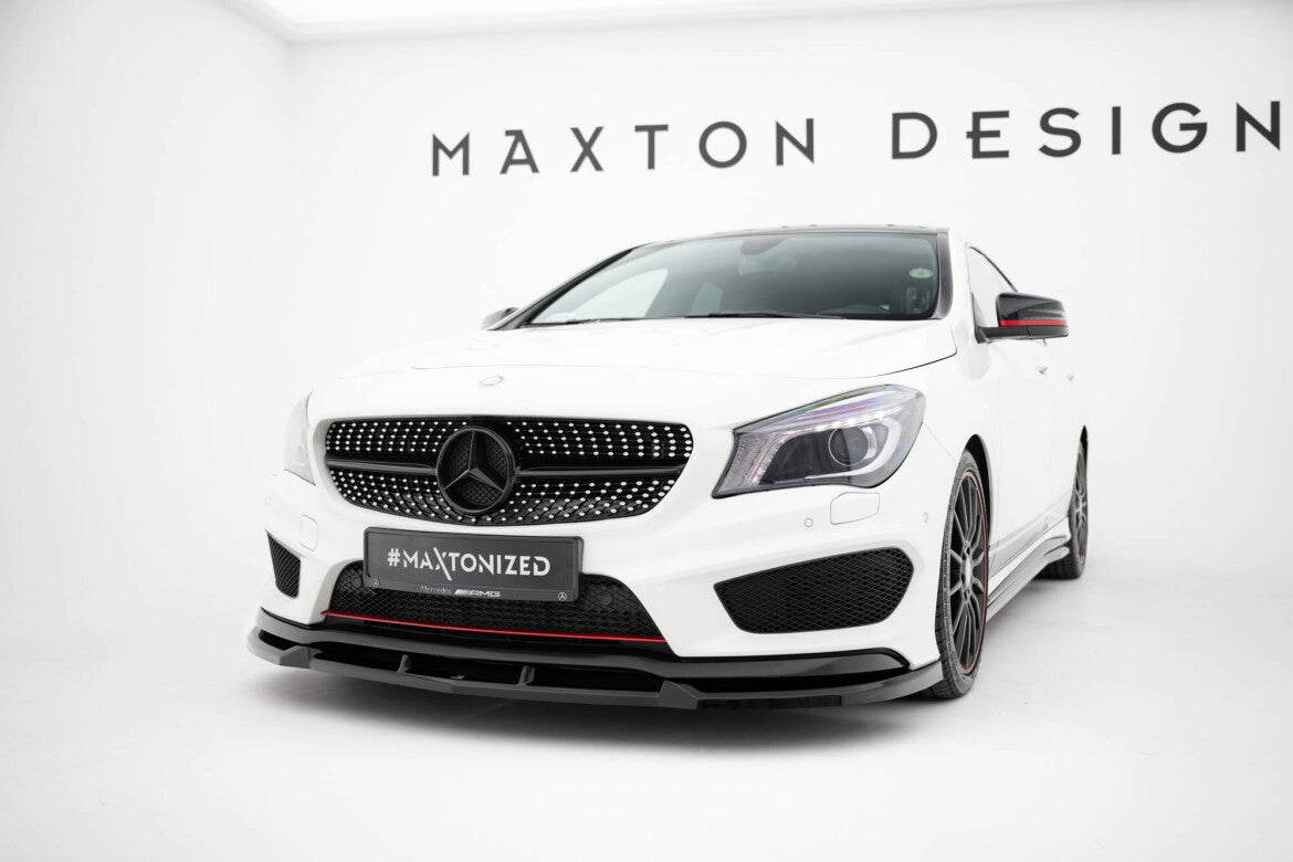 Frontlippe passend für Mercedes CLA AMG-Line C117 schwarz Hochglanz