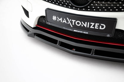 Frontlippe passend für Mercedes CLA AMG-Line C117 schwarz Hochglanz