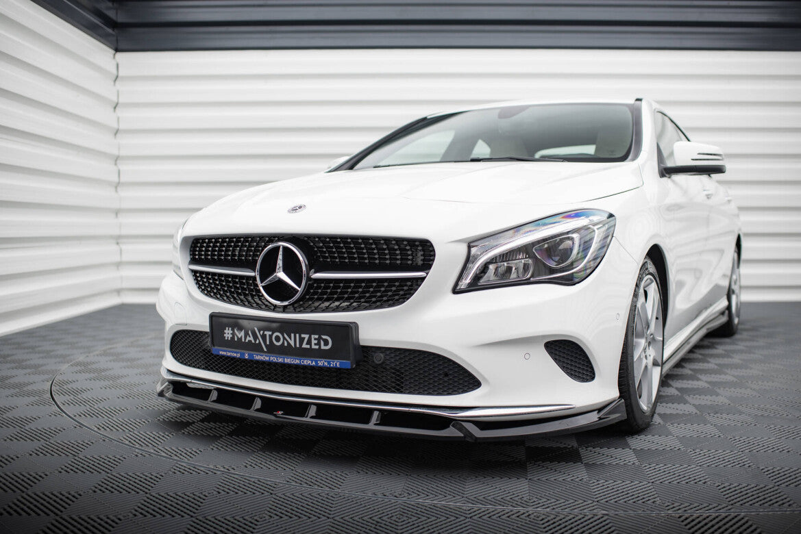 Frontlippe passend für Mercedes CLA C117 FL schwarz Hochglanz