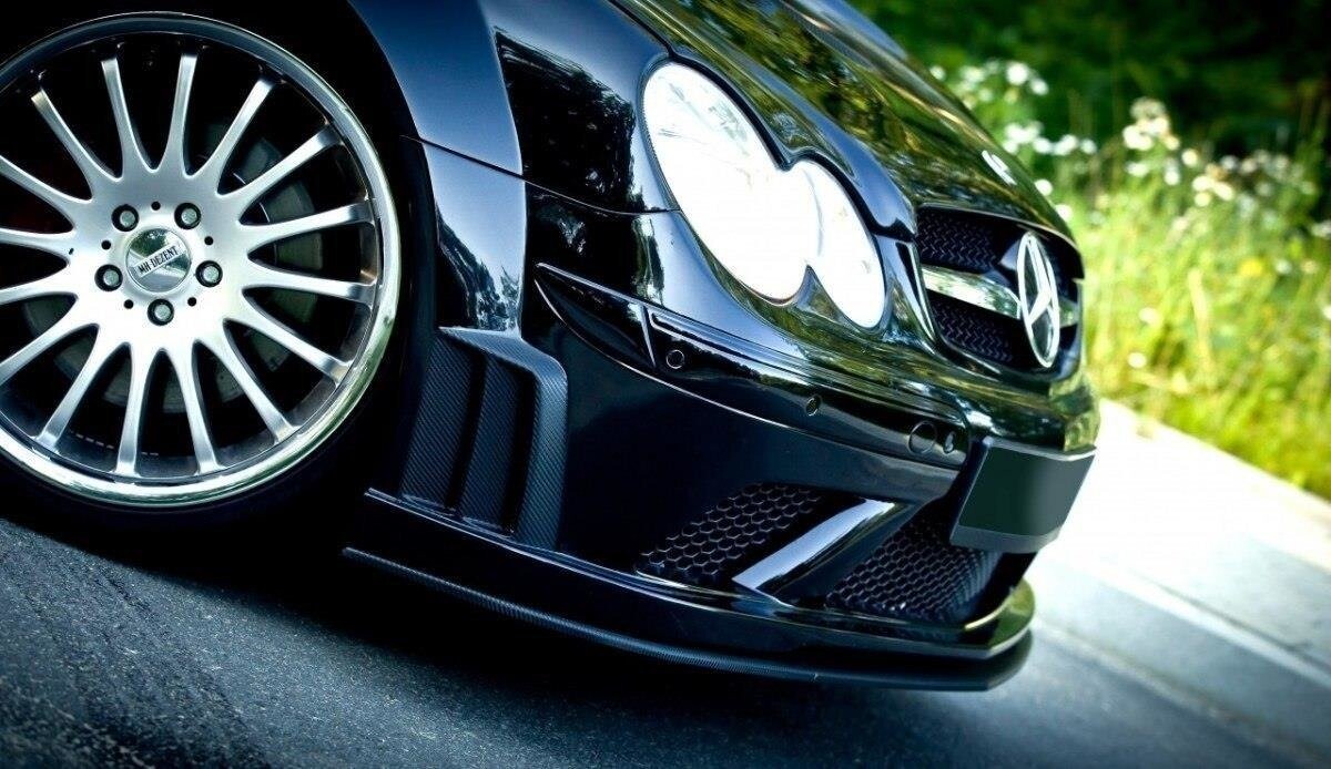 Frontlippe passend für Mercedes CLK W209 BLACK (SL BLACK SERIES LOOK) schwarz Hochglanz