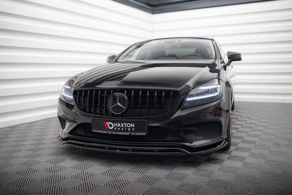 Frontlippe passend für Mercedes CLS C218 FL schwarz Hochglanz