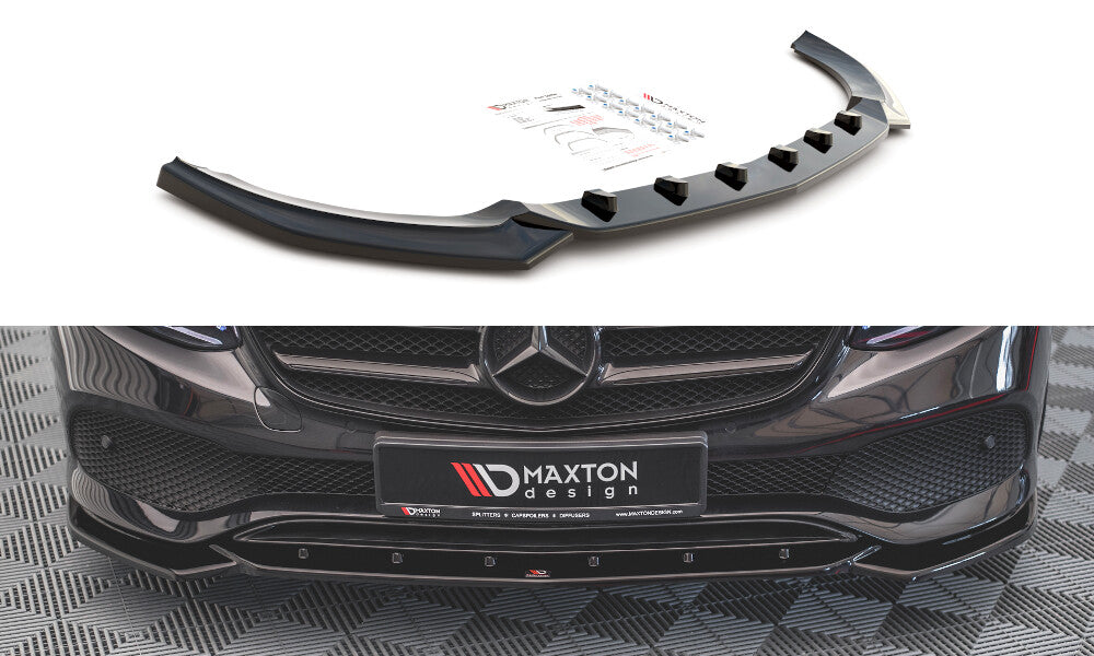 Frontlippe passend für Mercedes E W213 schwarz Hochglanz