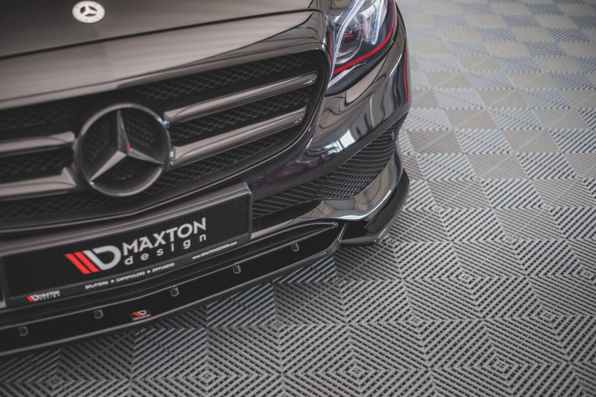 Frontlippe passend für Mercedes E W213 schwarz Hochglanz
