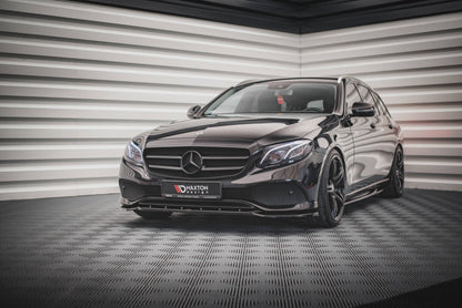 Frontlippe passend für Mercedes E W213 schwarz Hochglanz