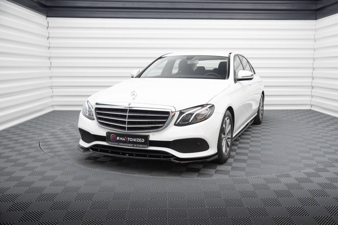 Frontlippe passend für Mercedes E W213 schwarz Hochglanz
