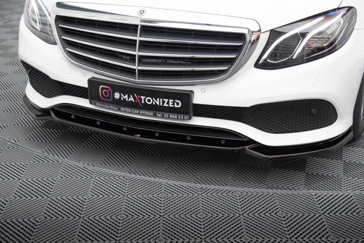 Frontlippe passend für Mercedes E W213 schwarz Hochglanz