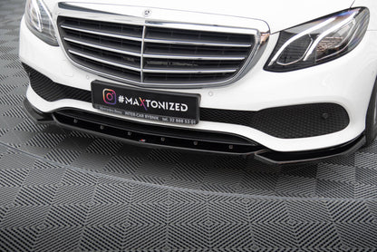 Frontlippe passend für Mercedes E W213 schwarz Hochglanz