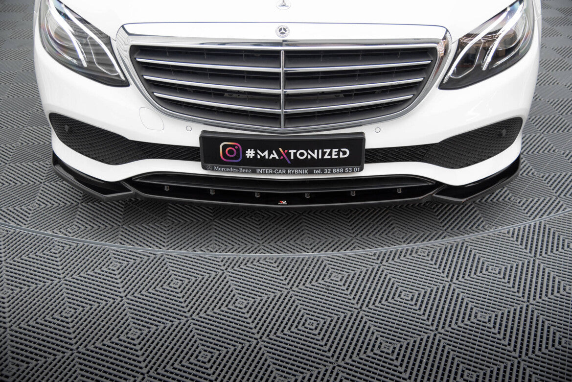 Frontlippe passend für Mercedes E W213 schwarz Hochglanz