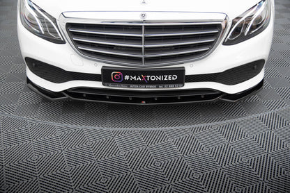 Frontlippe passend für Mercedes E W213 schwarz Hochglanz