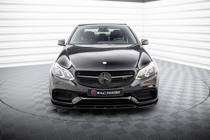Frontlippe passend für Mercedes E63 AMG Limousine W212 FL schwarz Hochglanz