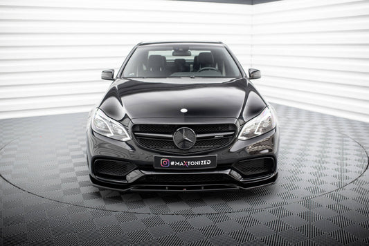 Frontlippe passend für Mercedes E63 AMG Limousine W212 FL schwarz Hochglanz