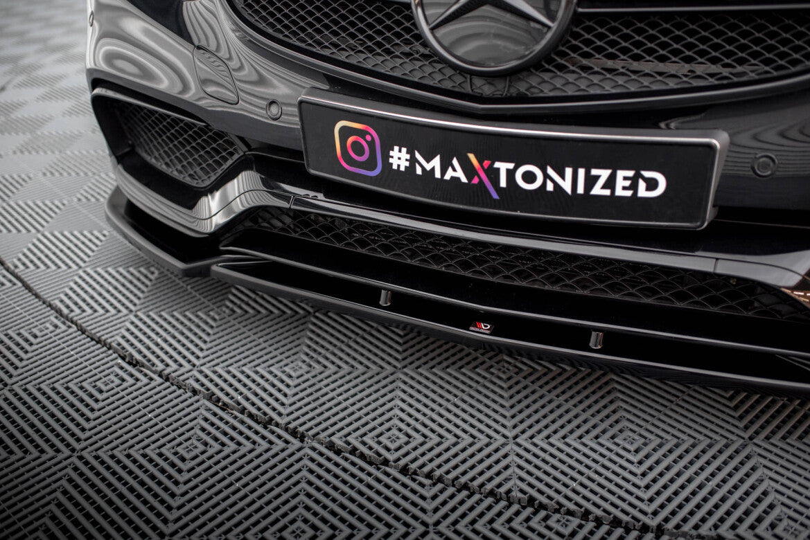 Frontlippe passend für Mercedes E63 AMG Limousine W212 FL schwarz Hochglanz