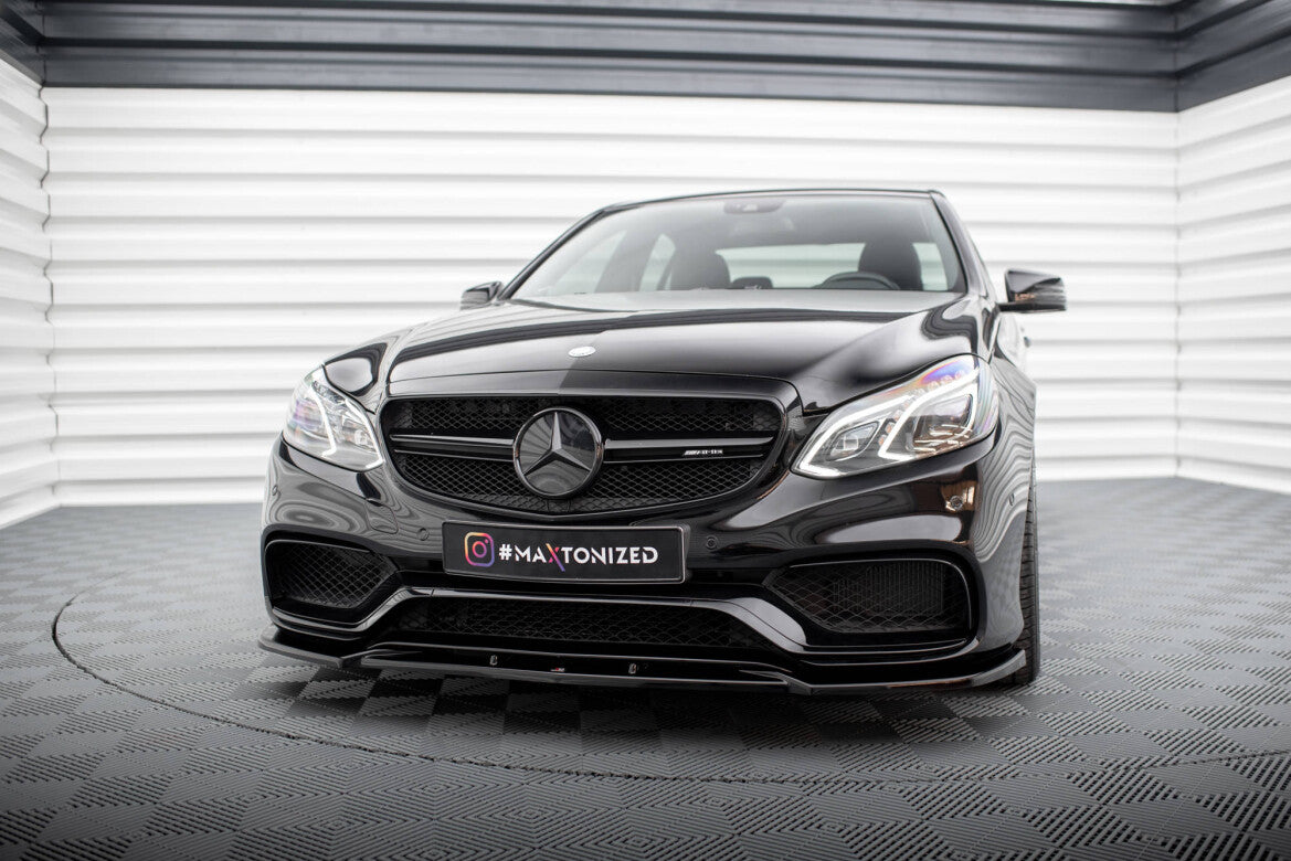 Frontlippe passend für Mercedes E63 AMG Limousine W212 FL schwarz Hochglanz