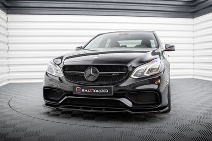 Frontlippe passend für Mercedes E63 AMG Limousine W212 FL schwarz Hochglanz