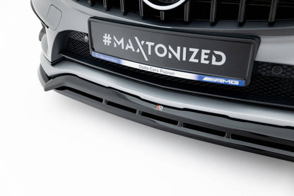 Frontlippe passend für Mercedes GLA 45 AMG Off-roader X156 schwarz Hochglanz