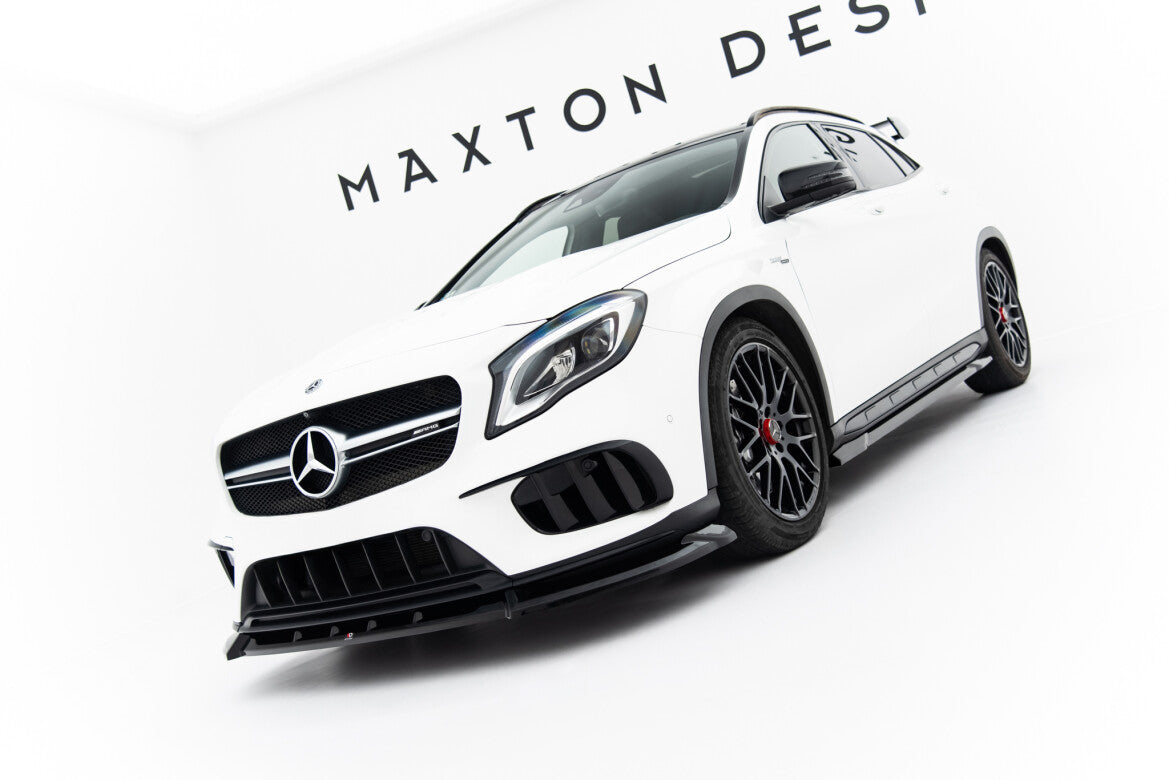 Frontlippe passend für Mercedes GLA 45 AMG X156 FL schwarz Hochglanz