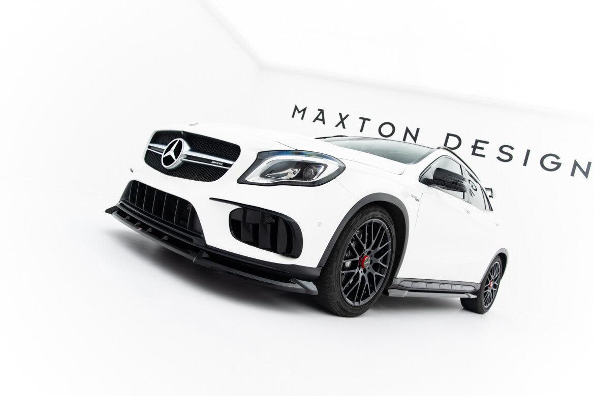 Frontlippe passend für Mercedes GLA 45 AMG X156 FL schwarz Hochglanz